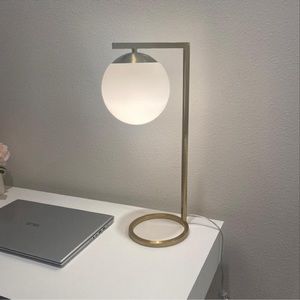 Gold globe desk lamp - like new!!